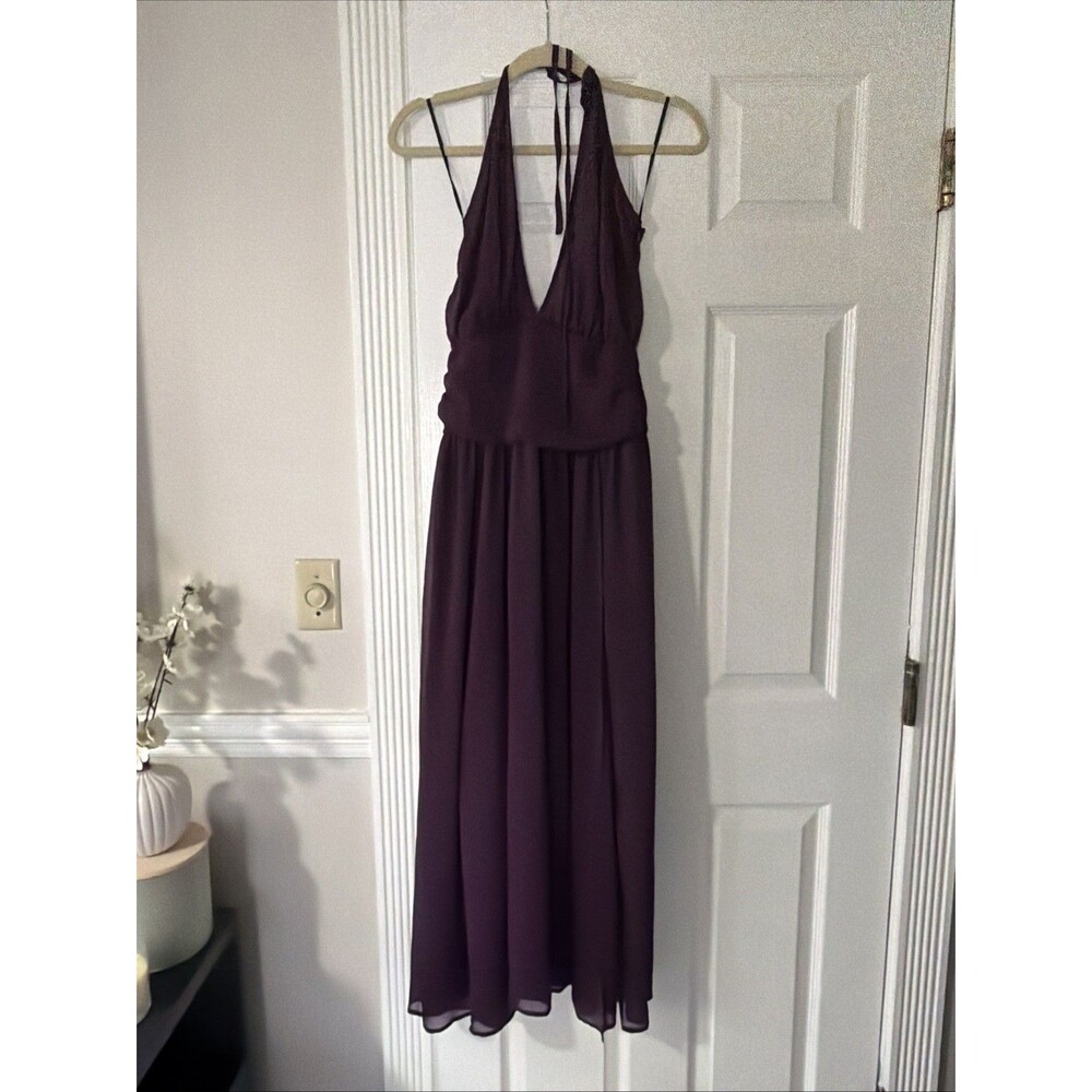 Princess Polly Catherina Blouson Halter Maxi Dress Deep Purple US  4